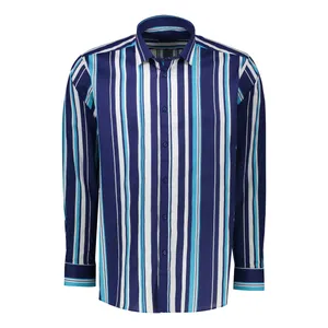 پیراهن آستین بلند یقه برگردان مردانه مدل A-61