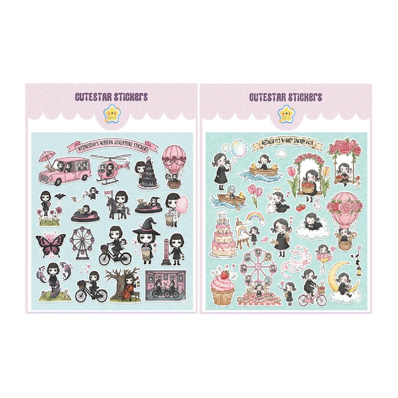 برچسب کیوت استار مدل اسکرپ بوک طرح ونزدی مجموعه دو عددی