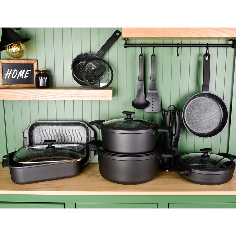 سرویس قابلمه و تابه گرانیتی 25 پارچه ولبرگ مدل B