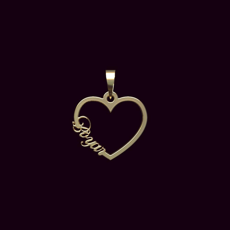 آویز گردنبند طلا 18 عیار زنانه مدوپد مدل اسم بویار boyar کد PB1-10671