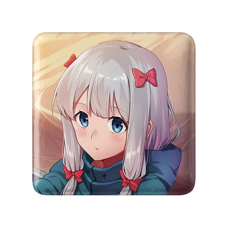 مگنت خندالو طرح ساگیری انیمه ارومانگا سنسی Eromanga Sensei  مدل مربعی کد 22618