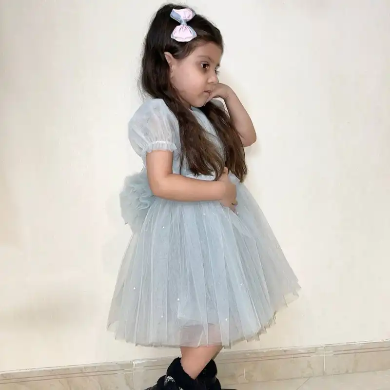 ست پیراهن و گیره مو دخترانه مدل مجلسی