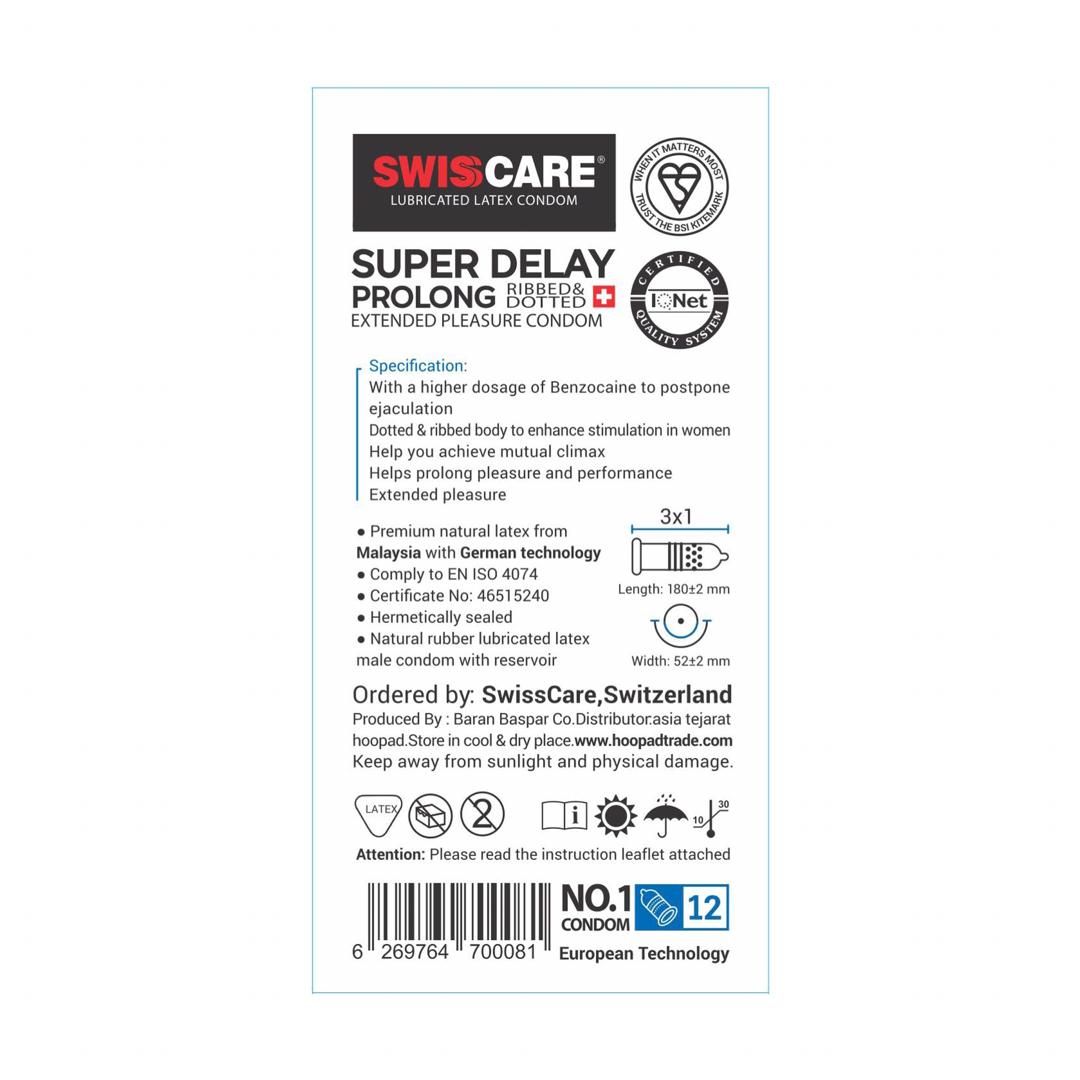 کاندوم سوئیس کر مدل SUPER DELAY بسته 12 عددی -  - 2