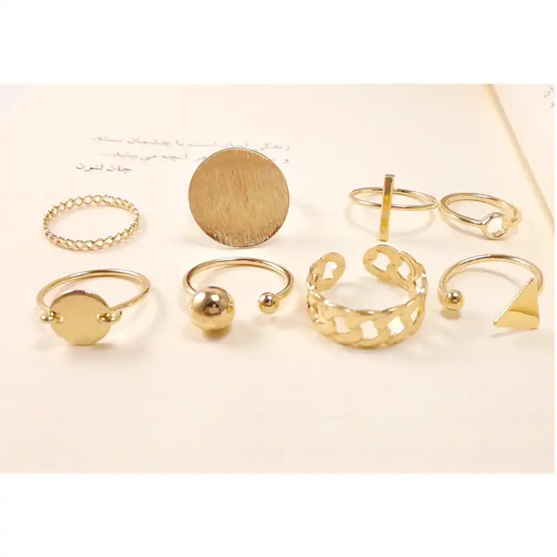 انگشتر زنانه مدل Rns15 مجموعه 8 عددی