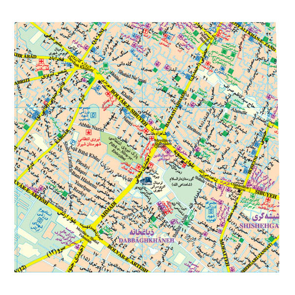 نقشه کامل شیراز گیتا شناسی  کد 481