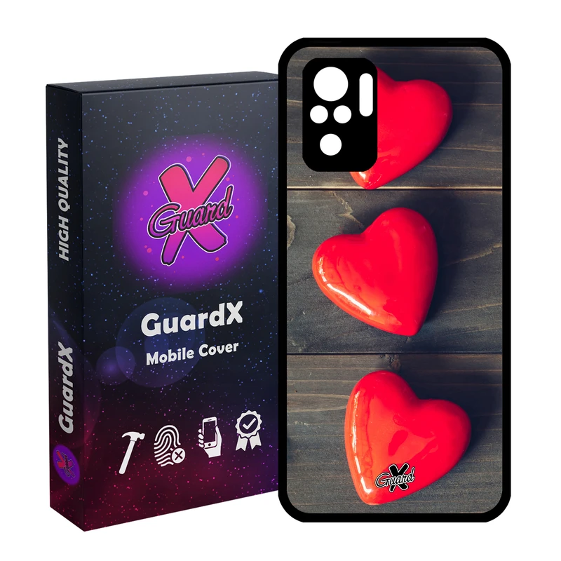 کاور گارد ایکس طرح Love مدل Glass10181 مناسب برای گوشی موبایل شیائومی Redmi Note 10 4G / Note 10S