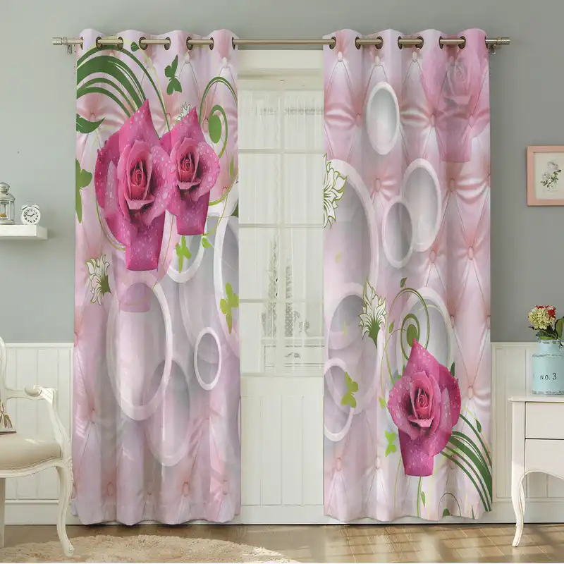 پرده نیروانا طرح گل مدل مخمل کد 5180سایز 140×280 سانتی متر