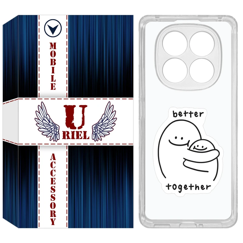 کاور یوریل مدل Clear کد 90 طرح Together مناسب برای گوشی موبایل شیائومی Redmi Note 14 Pro 4G / Poco X7