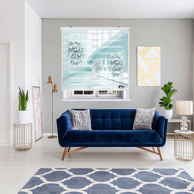 پرده زبرا زیو کد 3D1511 سایز 150X150 سانتی متر