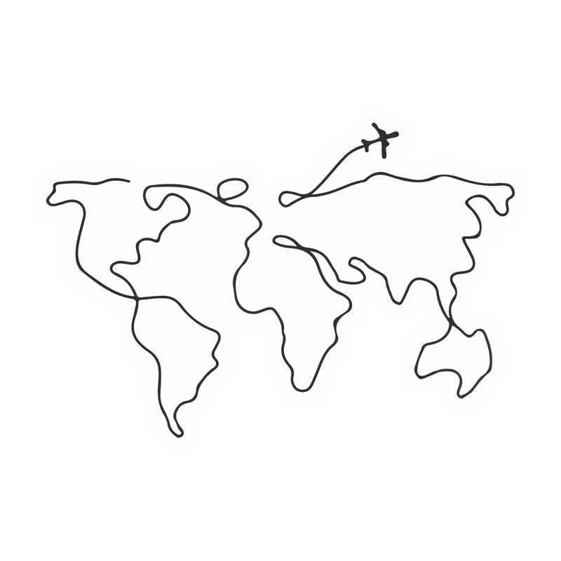 استیکر لپ تاپ طرح قاره کد 450