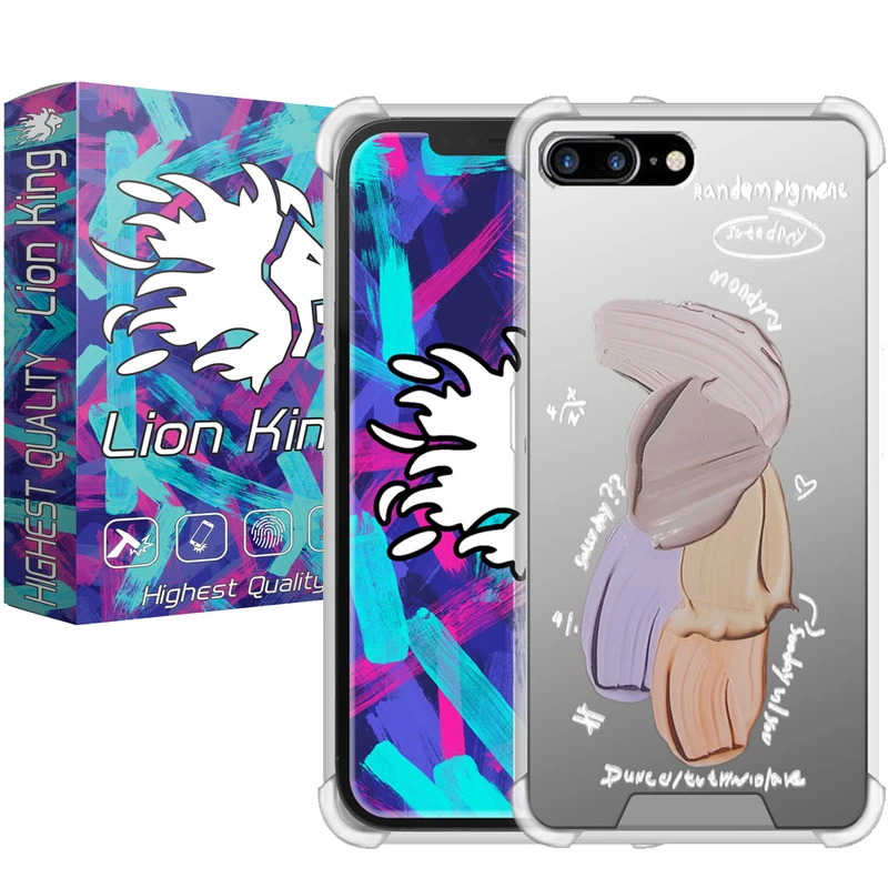  کاور لاین کینگ مدل آینه ایی نشکن طرح گواش مناسب برای گوشی موبایل اپل iPhone 7/8 Plus