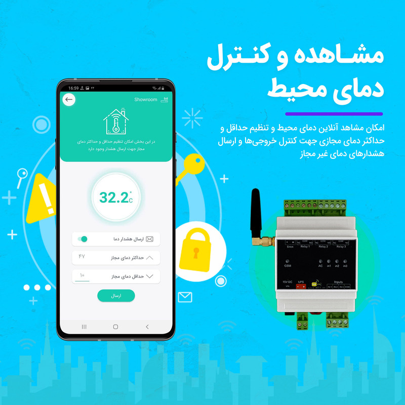 سیستم دزدگیر سیم کارتی مدل IoMax-3R