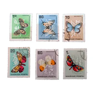 تمبر یادگاری مدل پروانه کد b-1464 مجموعه 6 عددی