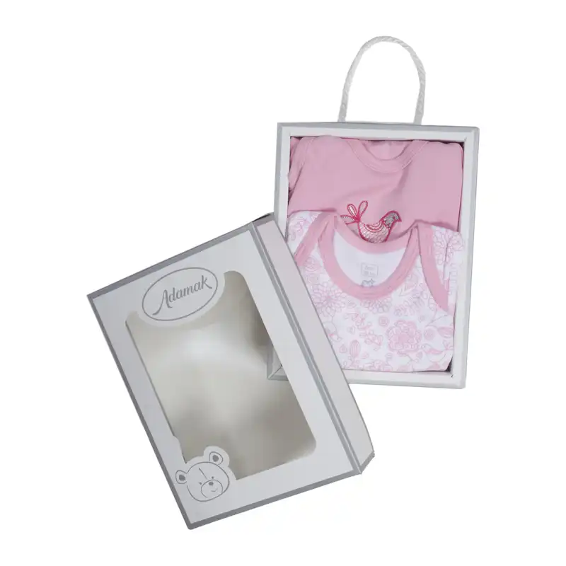 ست 5 تکه نوزادی آدمک مدل پرنیان کد 320002 رنگ  صورتی