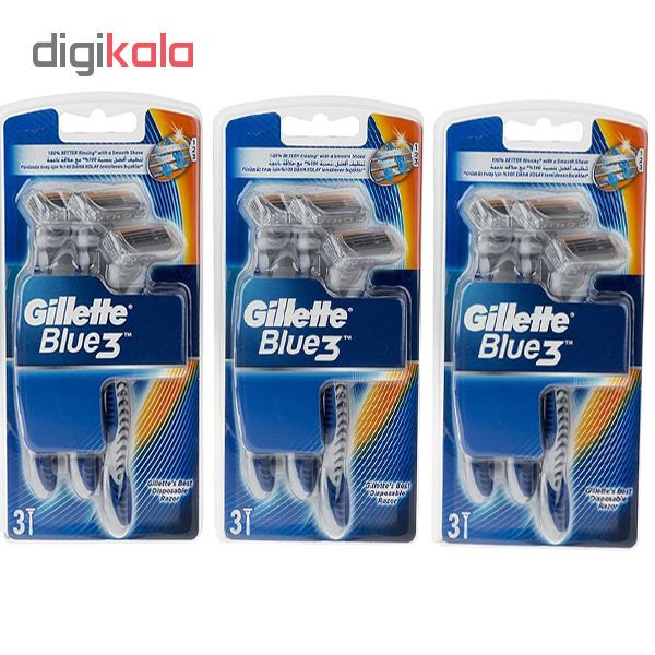 خود تراش ژیلت مدل Blue 3 مجموعه 3 عددی خود تراش ژیلت مدل Blue 3 مجموعه 3 عددی