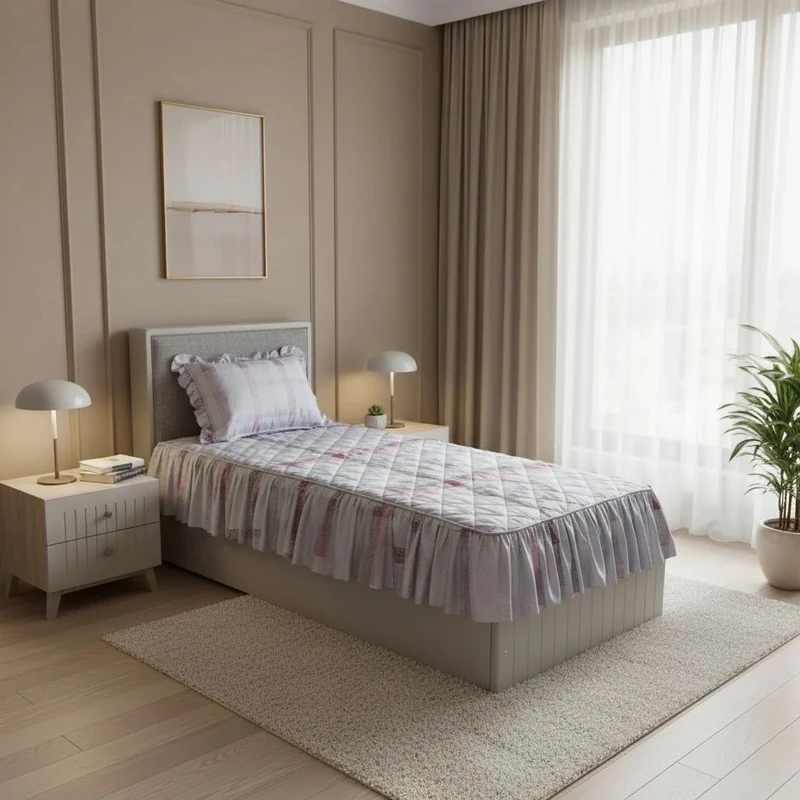 سرویس روتختی 1 نفر 2 تکه مدل چین دار