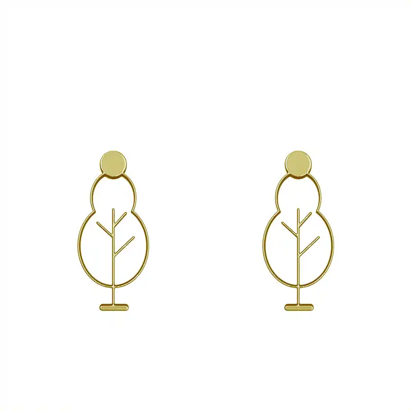 گوشواره طلا 18 عیار زنانه مدوپد مدل درخت کد GA1-15794