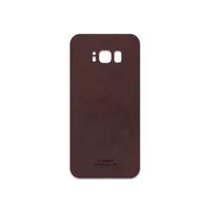 MAHOOT Matte-Dark-Brown-Leather Cover Sticker for Samsung Galaxy S8