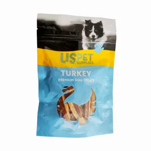 تشویقی سگ یو اس پت مدل نواری طعم بوقلمون و ماهی وزن 100 گرم