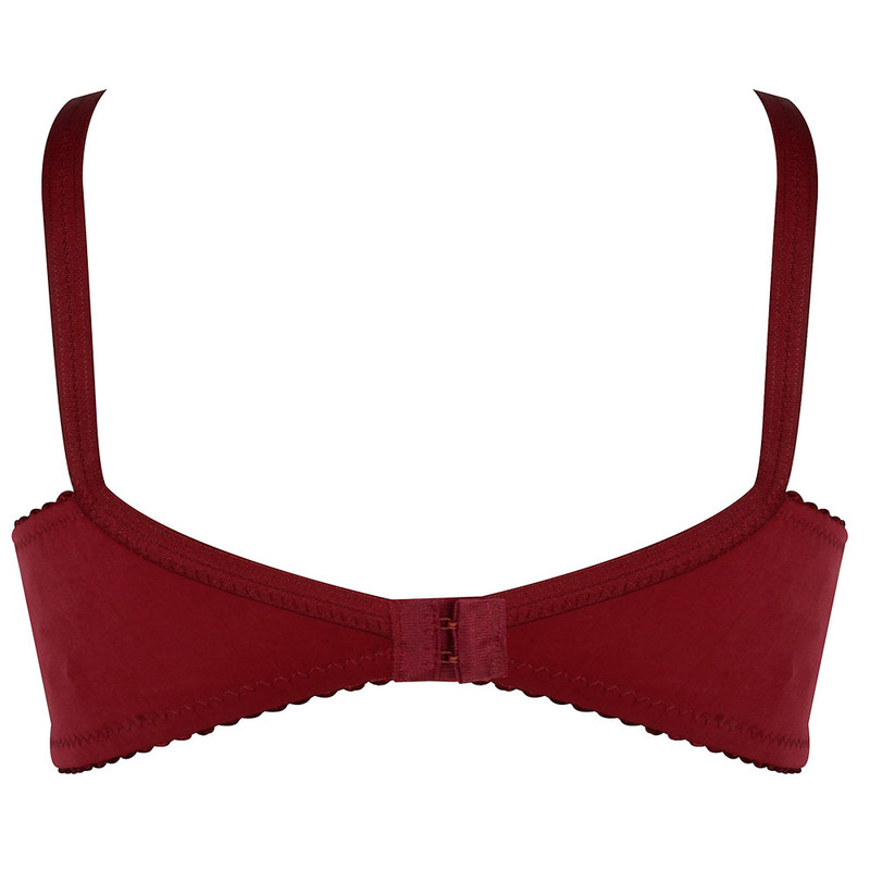 سوتین زنانه پرجامدا مدل 125013518 راره راه فلوک رنگ زرشکی