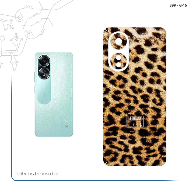 برچسب پوششی ماهوت مدل Leopard Skin مناسب برای گوشی موبایل اپو A58 4G
