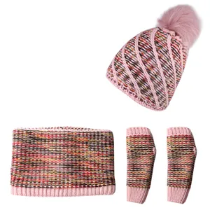 ست کلاه و شال گردن و دستکش بچگانه مدل برفکی KST-109