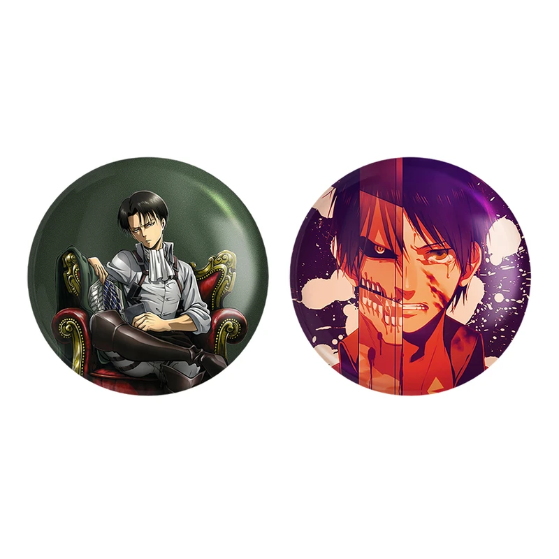 پیکسل خندالو مدل لیوای آکرمن و ارن یگر انیمه اتک آن تایتان کد 1105111049 مجموعه 2 عددی