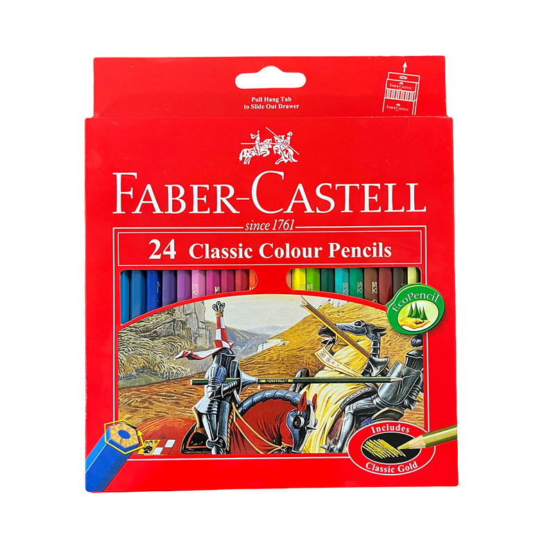 مداد رنگی 24 رنگ فابر کاستل مدل کلاسیک