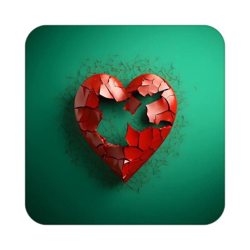 زیر لیوانی کاکتی طرح عاشقانه مدل mp36614