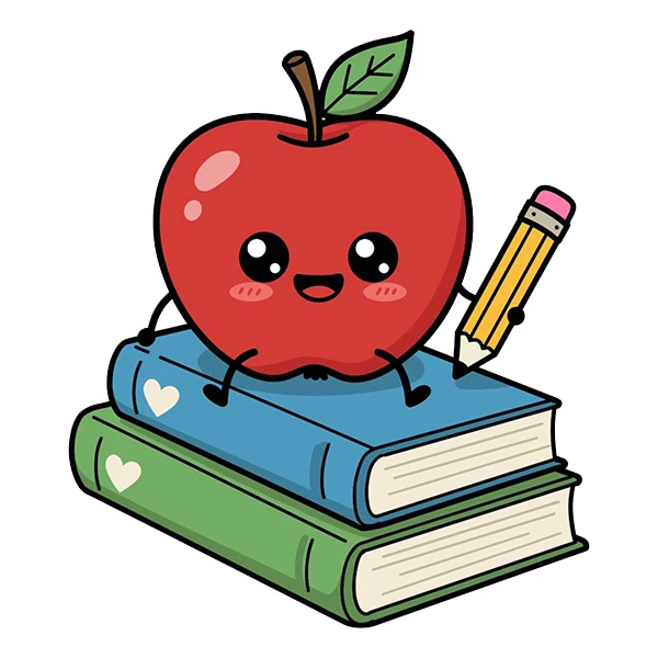  استیکر پارچه و لباس پاد آفرین طرح کتاب و مدرسه کد 4680