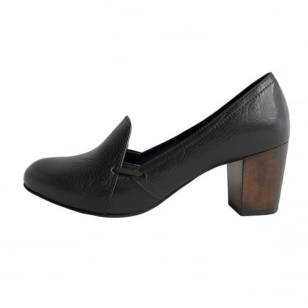 کفش پاشنه‌دار زنانه مدل مجلسی اداری چرم پاشنه چوبی
