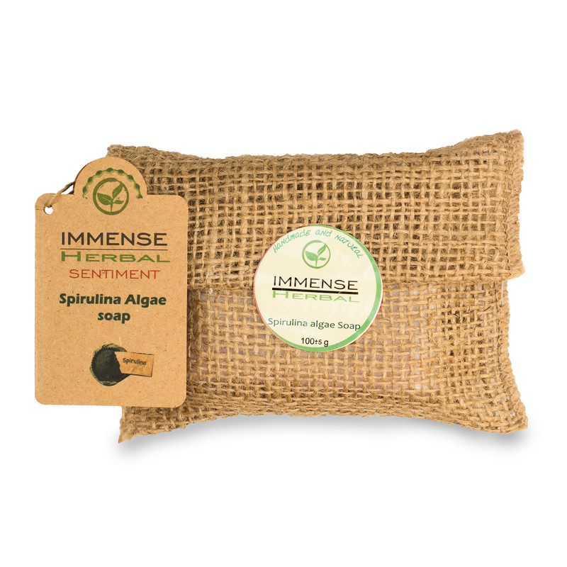 صابون شستشو ایمنس هربال مدل Spirulina Algae Sentiment وزن 100 گرم