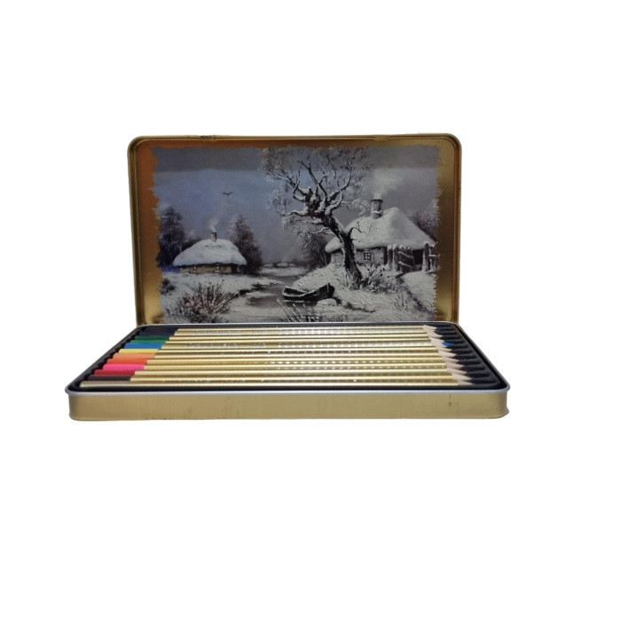 مداد رنگی 12 رنگ اسکای طرح منظره برفی کد G12-3