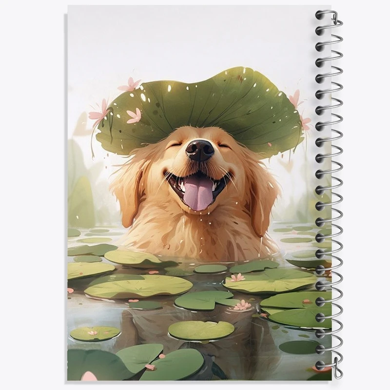 دفتر ژورنال نویسی 50 برگ خندالو مدل نقطه ای طرح سگ (Dog) کد F923