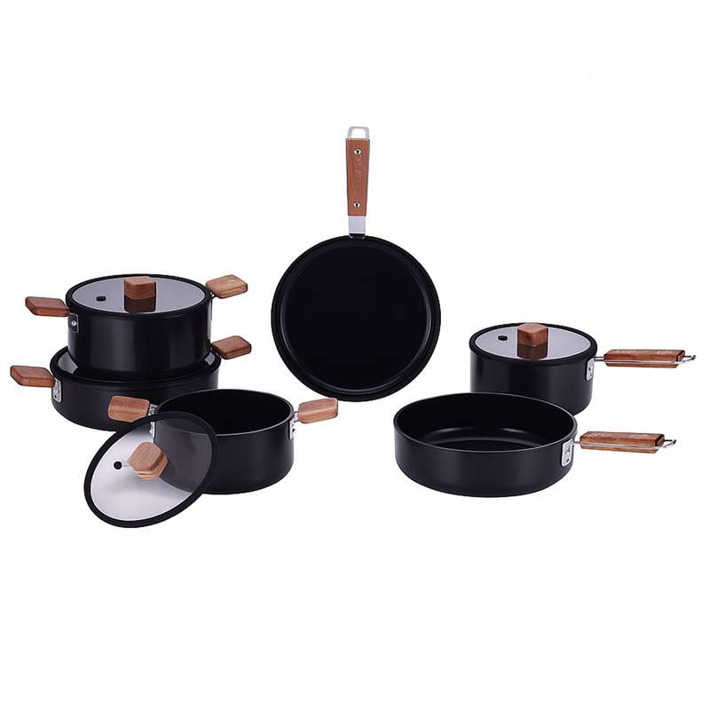 سرویس قابلمه و تابه آلمینیوم 10 پارچه نیوفلیم Bien Black