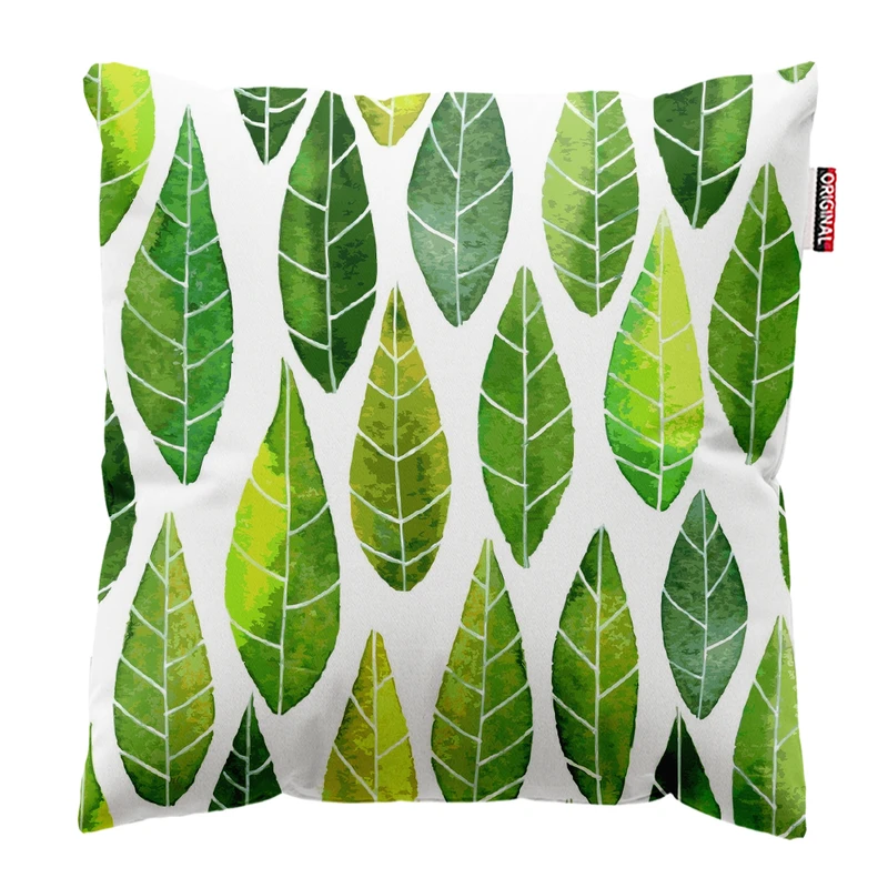 کوسن پاد آفرین مدل مینیمال طرح گل و برگ کد PK302834 سایز 30*30 سانتی متر