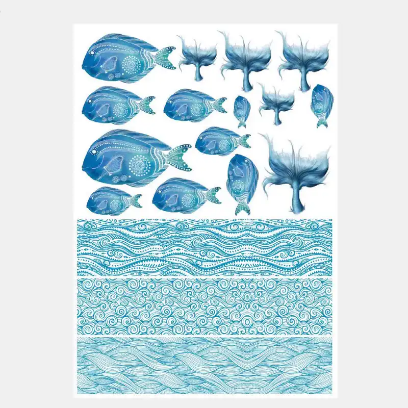 برچسب ترنسفر مدل ماهی و دریا