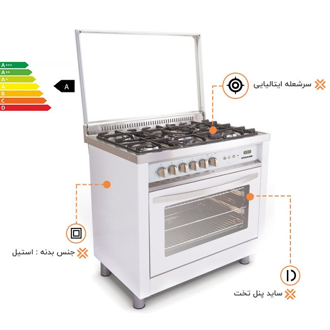 اجاق گاز 5 شعله اخوان مدل M10-EDTR-NT