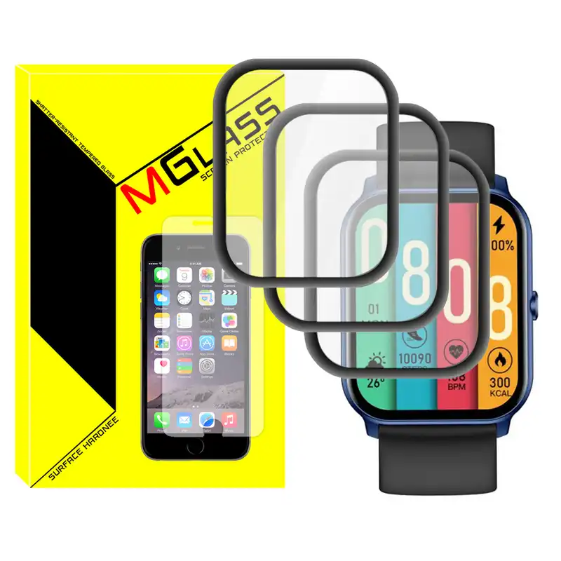 محافظ صفحه نمایش نانو ام‌گلس مدل NMG مناسب برای ساعت هوشمند شیائومی Glorimi GS1 Pro بسته سه عددی
