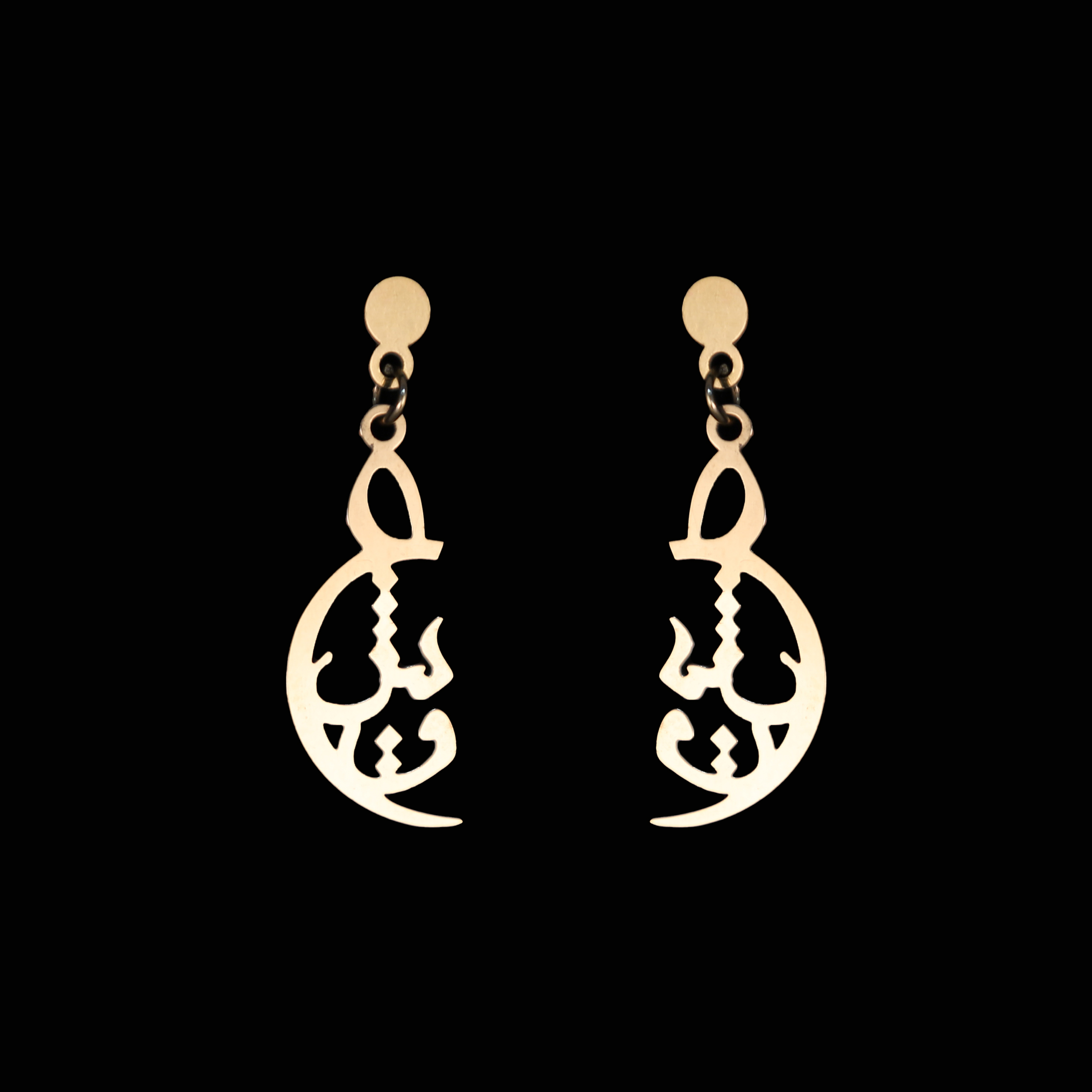 گوشواره طلا 18 عیار زنانه آمانژ مدل عشق کد D9565