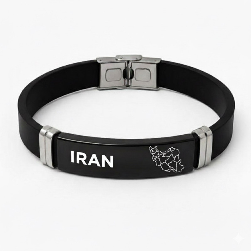 دستبند چرمی مدل نقشه ایران دستبند چرمی مدل نقشه ایران