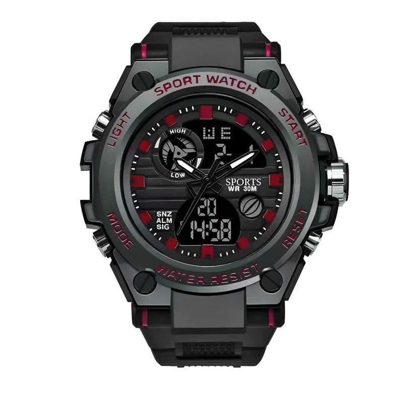 ساعت مچی دیجیتال مردانه مدل دوزمانه009 ساعت مچی دیجیتال مردانه مدل دوزمانه009