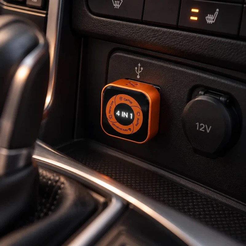 دانگل USB چهار کاره Android Auto .CarPlay.Miracast.AirPlay مدل Mini Ultra 6 