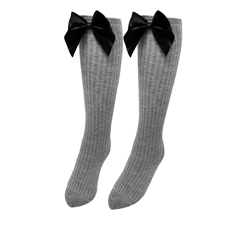 جوراب ساق بلند دخترانه تن پوش هنگامه مدل زیر زانو کبریتی پاپیونی کد T0111