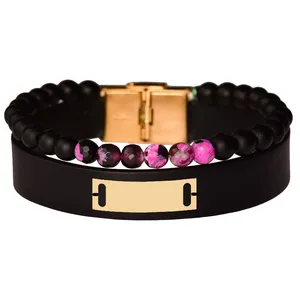 دستبند طلا 18 عیار زنانه الن نار مدل مستطيل N101175