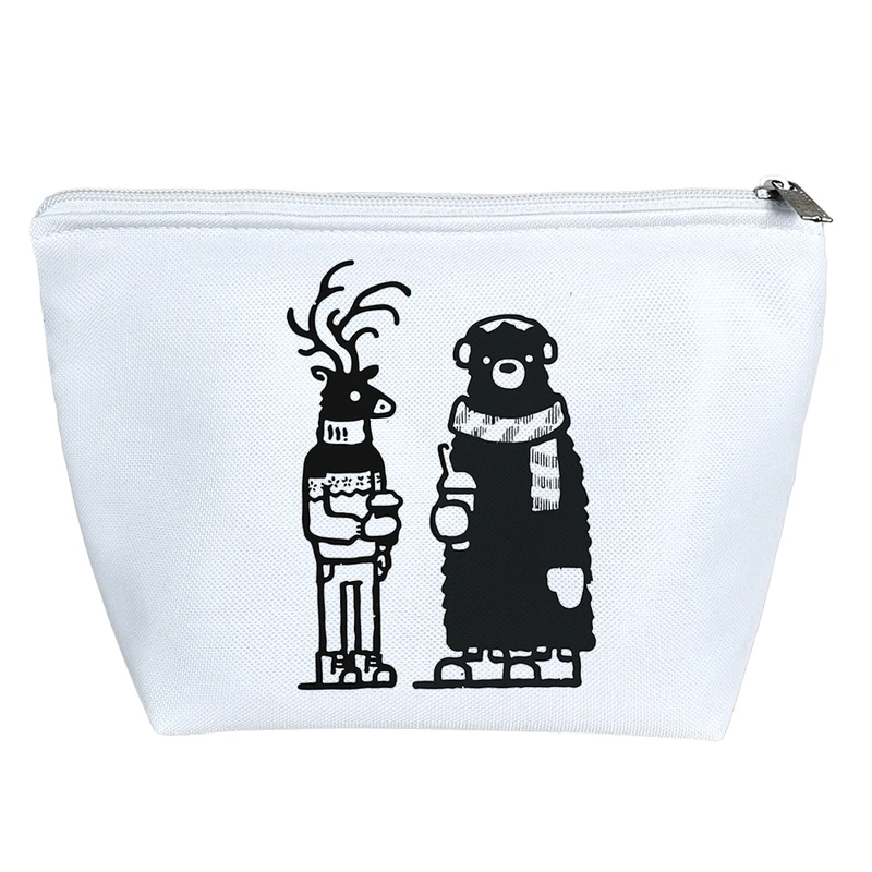 کیف لوازم آرایش دخترانه خندالو مدل خرس و گوزن در زمستان کد 5127