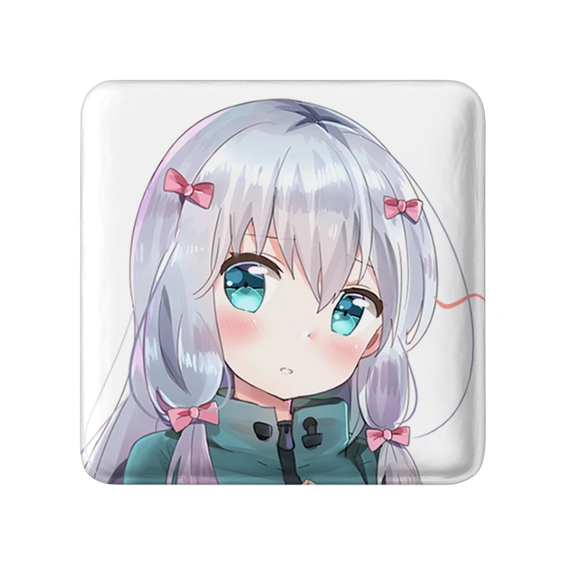 مگنت خندالو طرح ساگیری انیمه ارومانگا سنسی Eromanga Sensei  مدل مربعی کد 22706