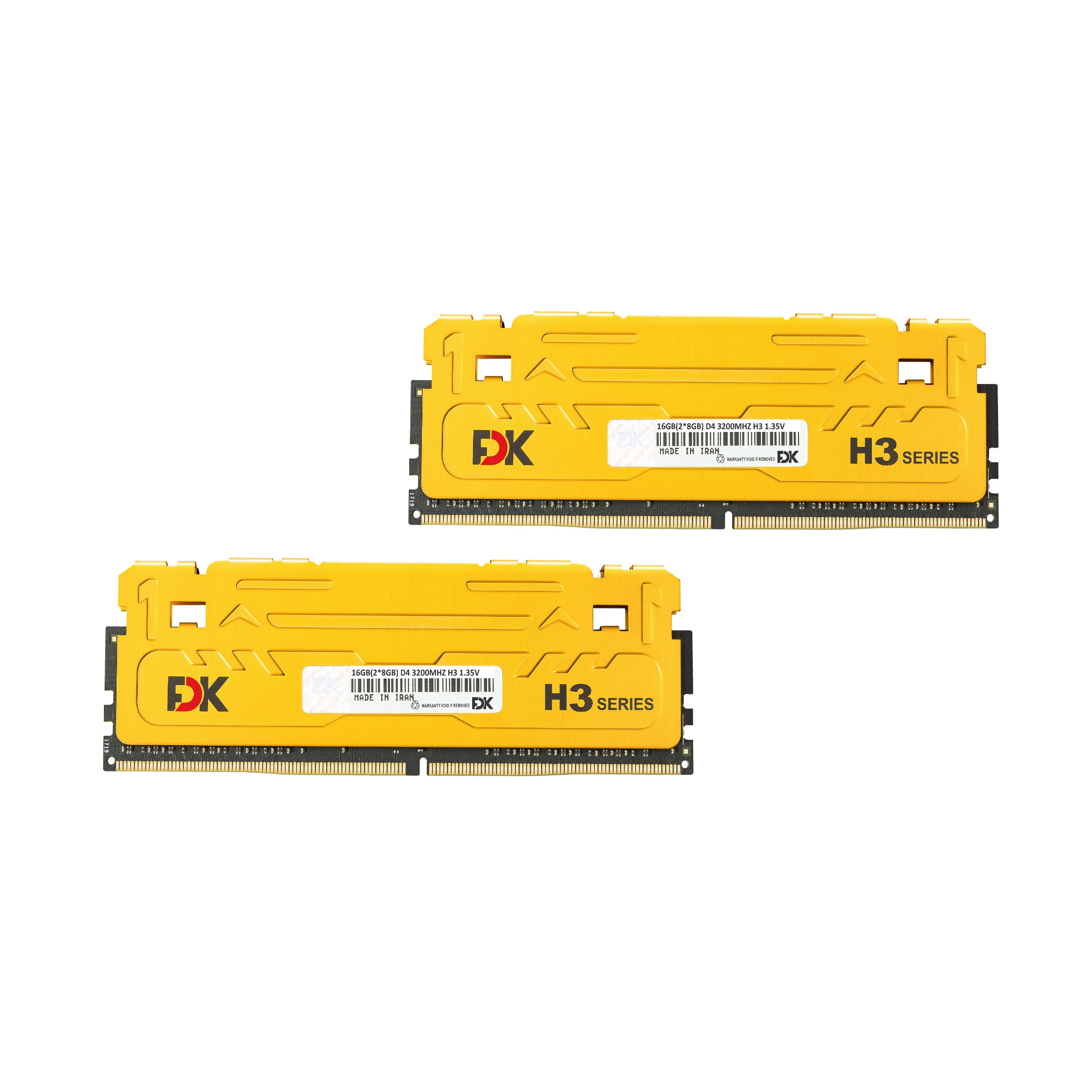 رم دسکتاپ DDR4 دو کاناله 3200 مگاهرتز CL16 فدک مدل H3 ظرفیت 16 گیگابایت