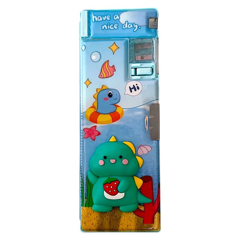 جامدادی مدل مگنتی اسکویشی دار طرح بچه دایناسور کد 9834954