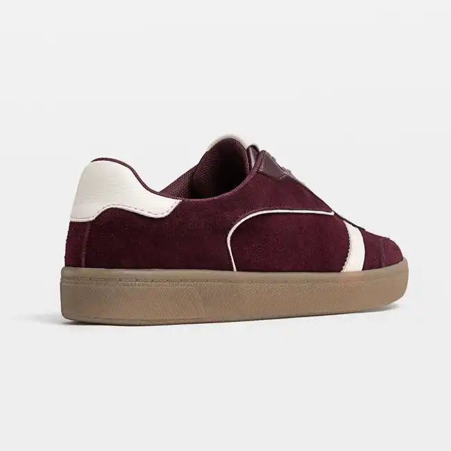 کفش روزمره زنانه استرادیواریوس مدل Leather trainers with pieces 2024